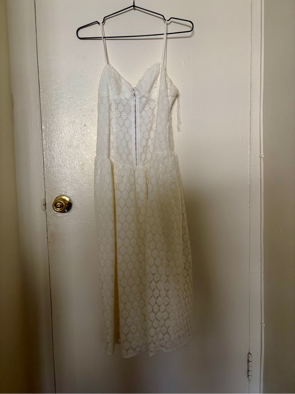 Peppermayo Ivory Lace Midi Slip Dress - Picture 2 of 3